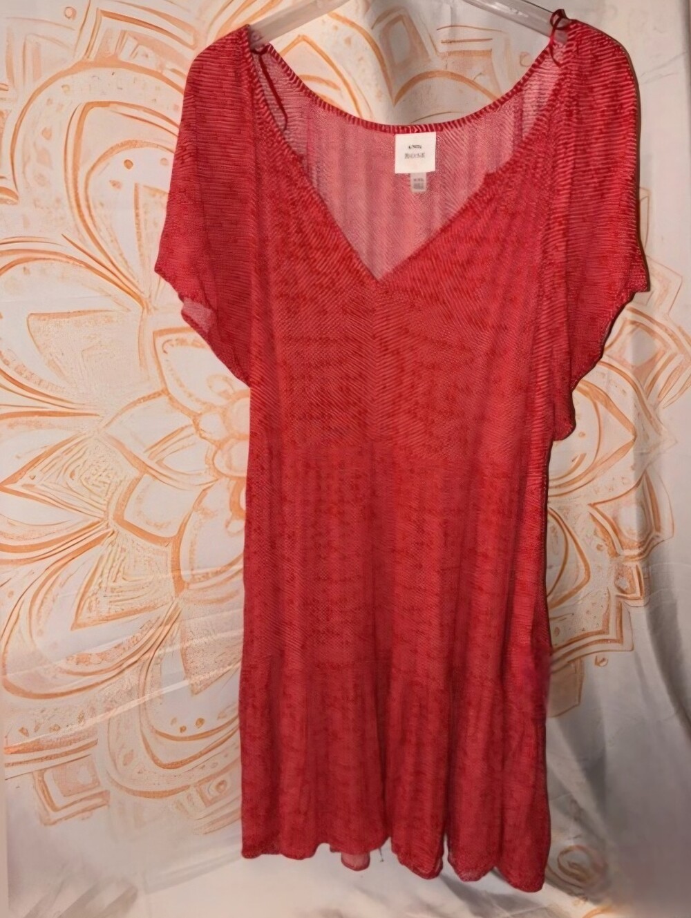 Knox Rose Red Speckled V-Neck Dress